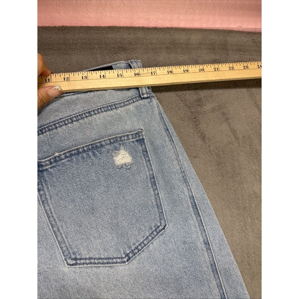 Scoop High Rise Barrel Ankle Jeans Womens Size 12 Distressed Light Wash NWT - Picture 7 of 9